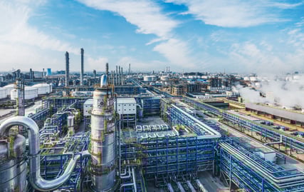 Oil refineries and chemical plants