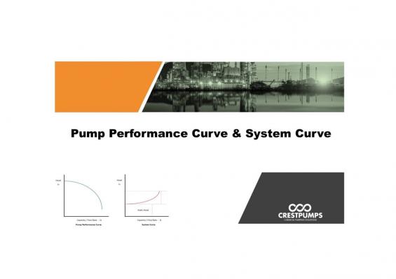 Pump performance curve and system curve